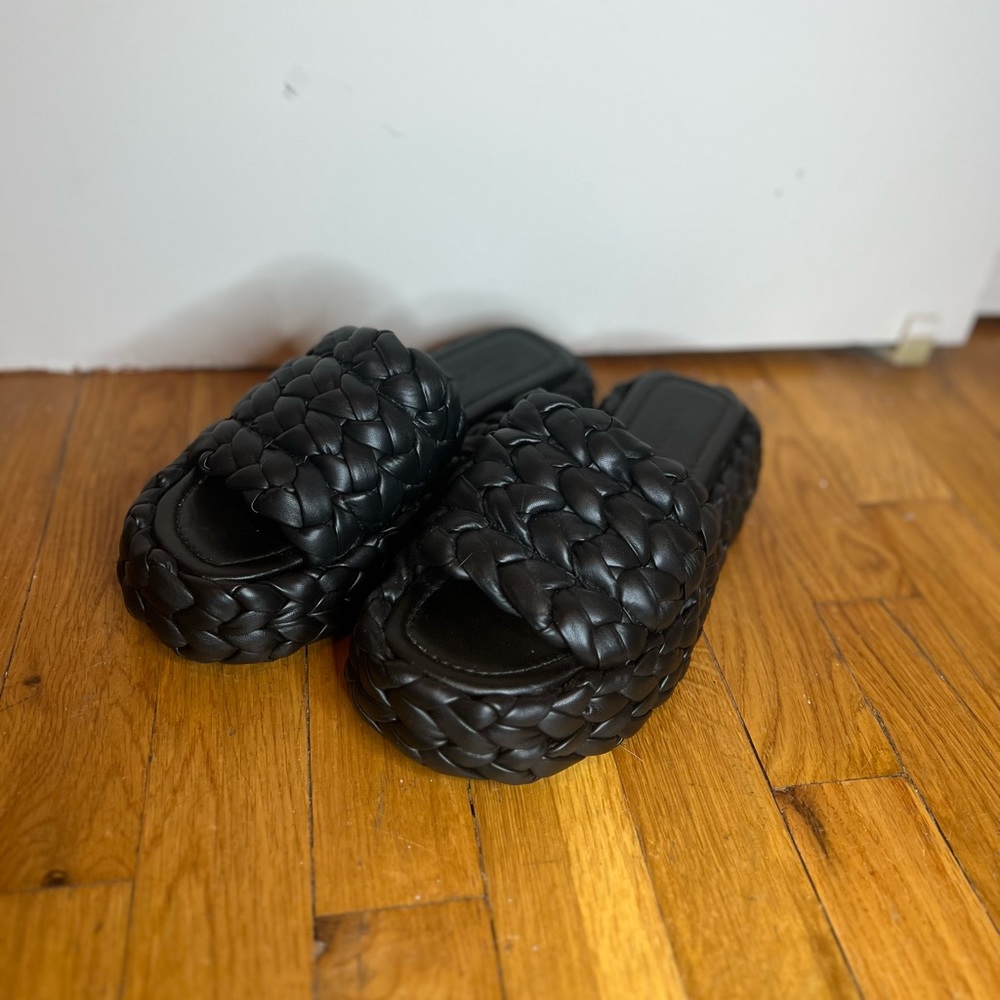 Vince Leather Braided Accents Espadrilles